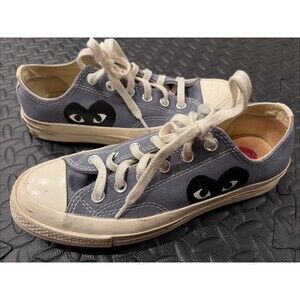 Rare Grey Comme des Garcons Converse Low Chuck Taylor Men Sz 6/Women Sz 8